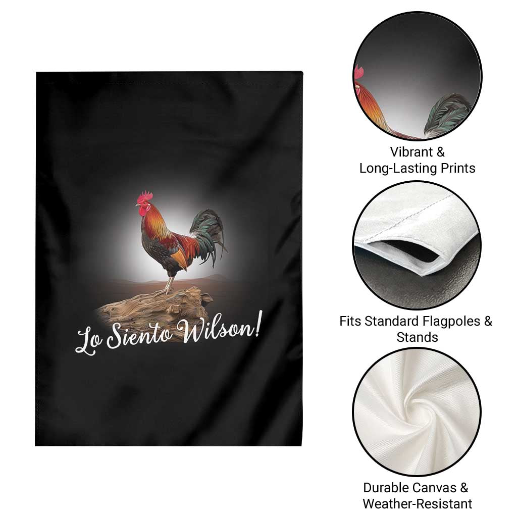 Lo Siento Wilson Funny Chicken Floating Meme Garden Flag Dramatic Rooster Parody Spanish Apology