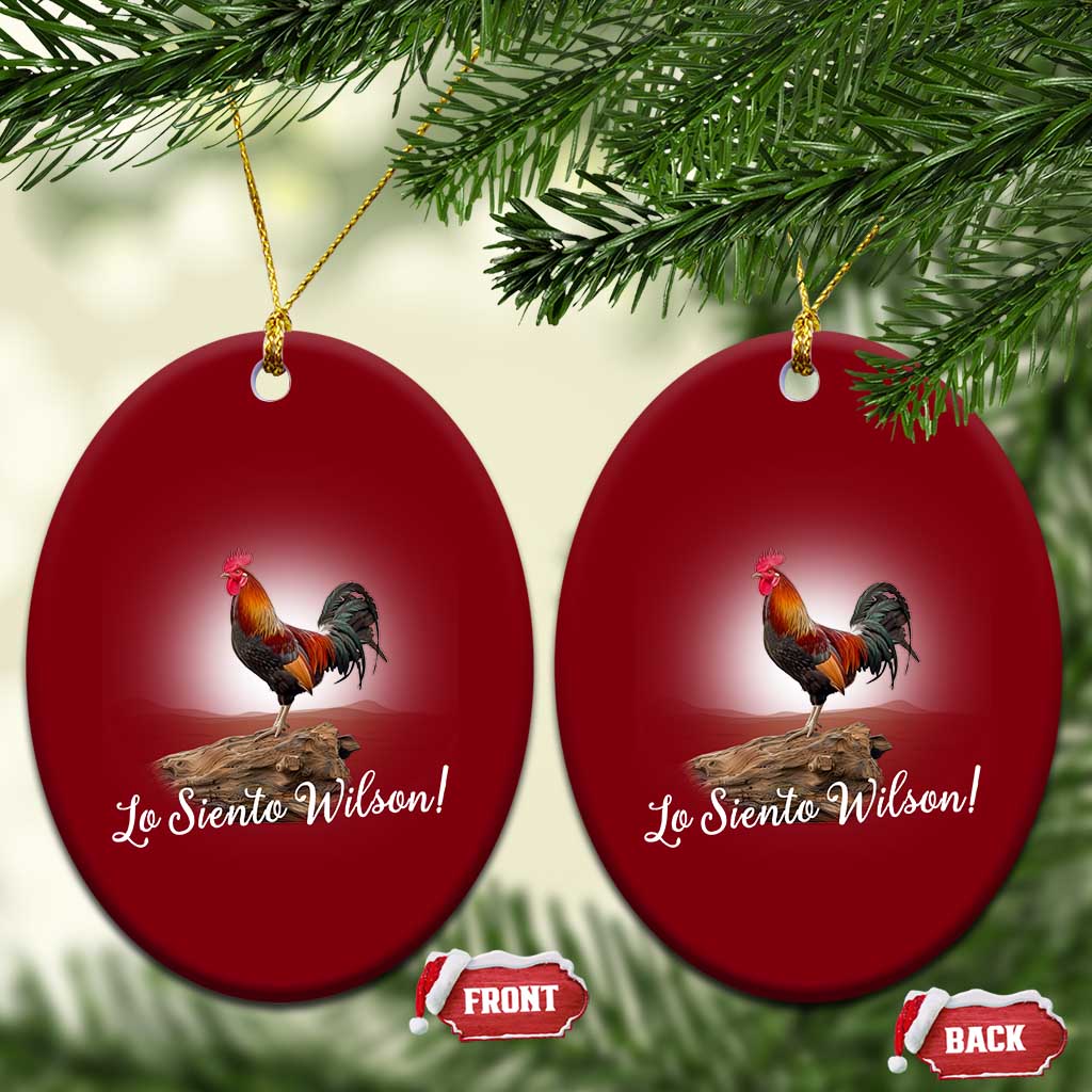 Lo Siento Wilson Funny Chicken Floating Meme Ceramic Ornament Dramatic Rooster Parody Spanish Apology