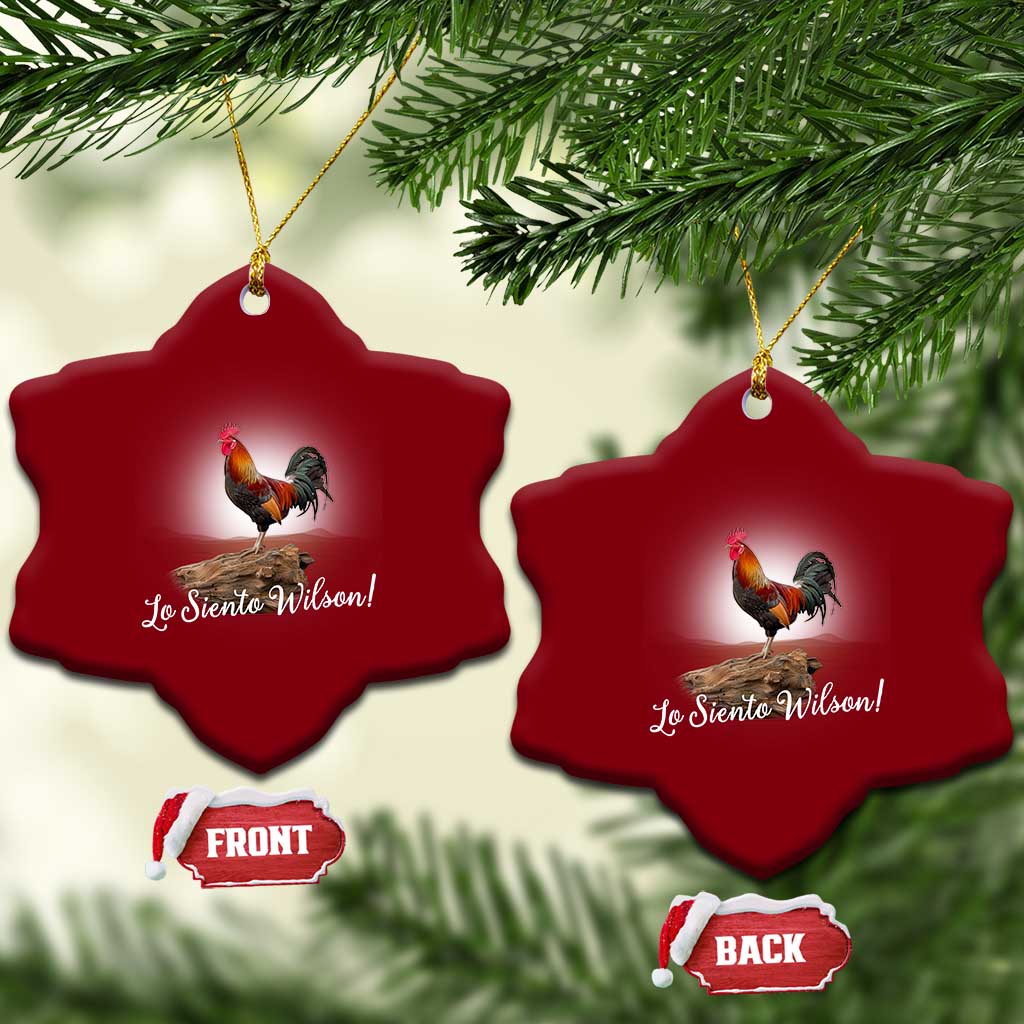 Lo Siento Wilson Funny Chicken Floating Meme Ceramic Ornament Dramatic Rooster Parody Spanish Apology