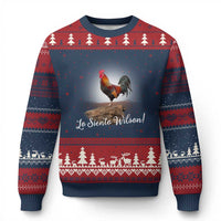 Lo Siento Wilson Funny Chicken Floating Meme Ugly Christmas Sweater Dramatic Rooster Parody Spanish Apology
