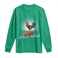Lo Siento Wilson Funny Chicken Floating Meme Long Sleeve Shirt Dramatic Rooster Parody Spanish Apology