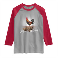 Lo Siento Wilson Funny Chicken Floating Meme Raglan Shirt Dramatic Rooster Parody Spanish Apology