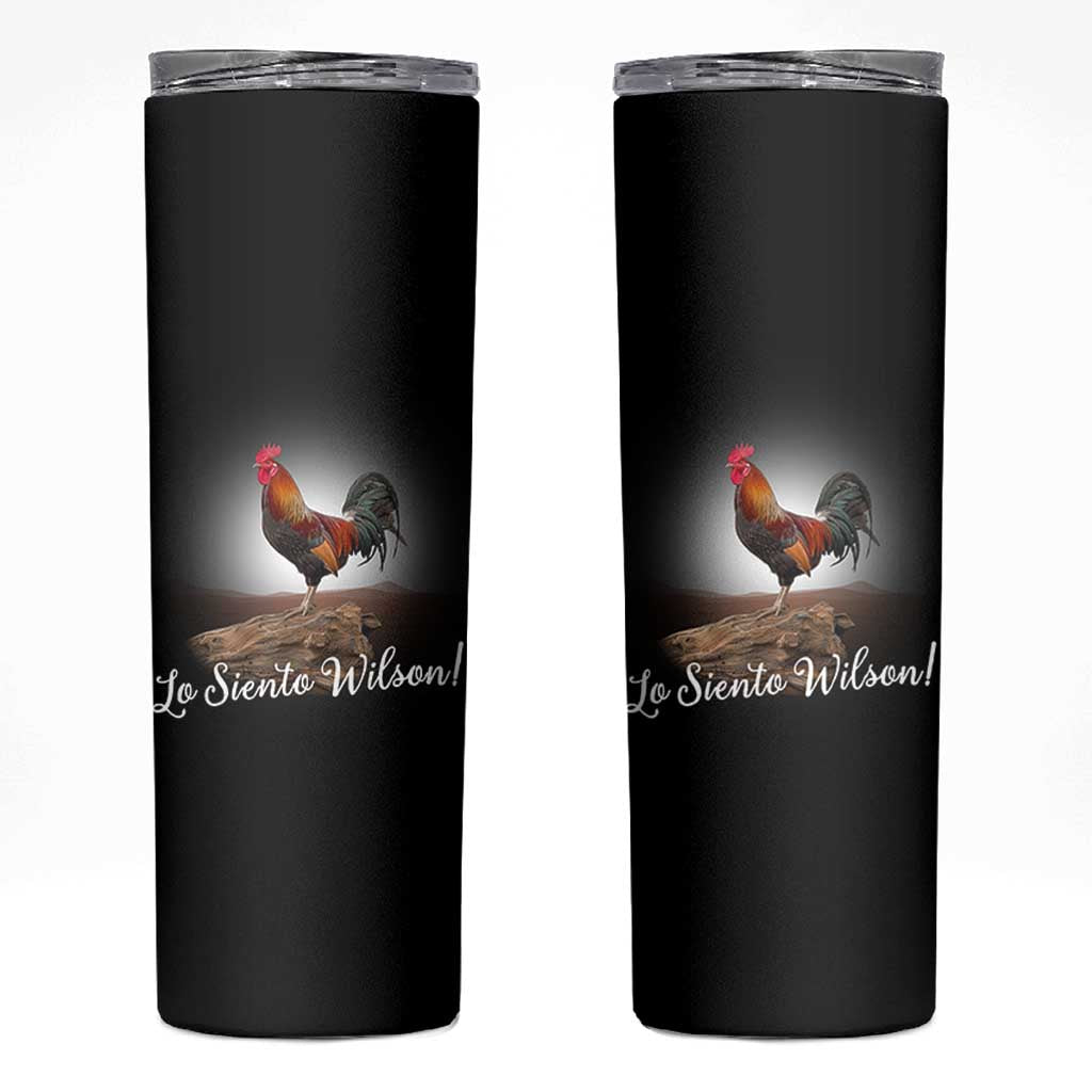 Lo Siento Wilson Funny Chicken Floating Meme Skinny Tumbler Dramatic Rooster Parody Spanish Apology