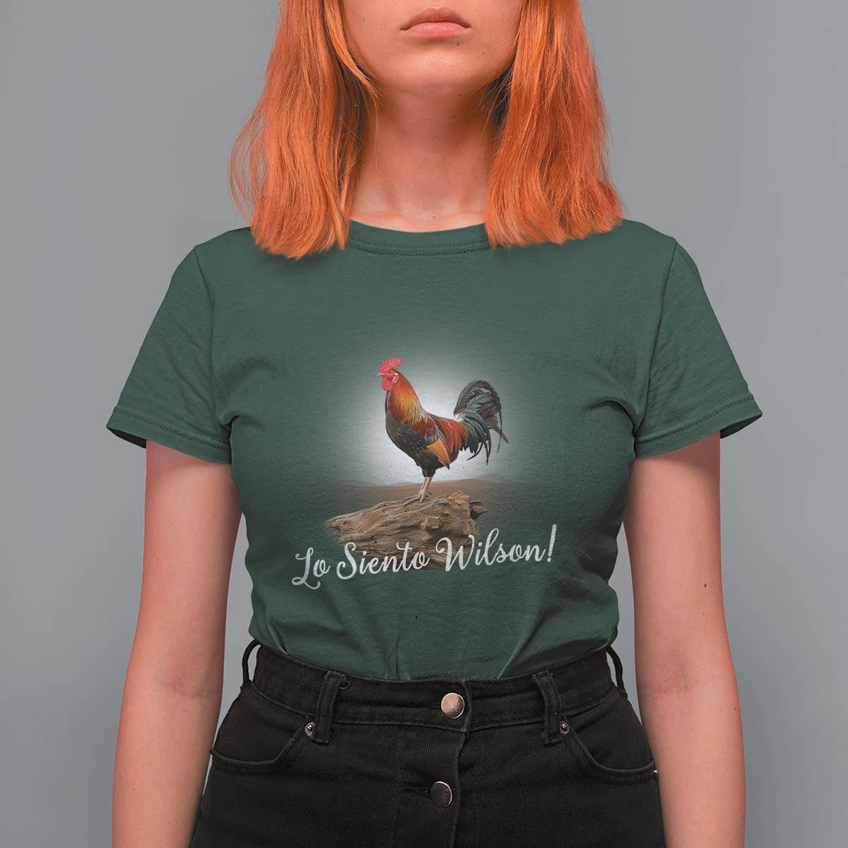 Lo Siento Wilson Funny Chicken Floating Meme T Shirt For Women Dramatic Rooster Parody Spanish Apology