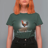 Lo Siento Wilson Funny Chicken Floating Meme T Shirt For Women Dramatic Rooster Parody Spanish Apology