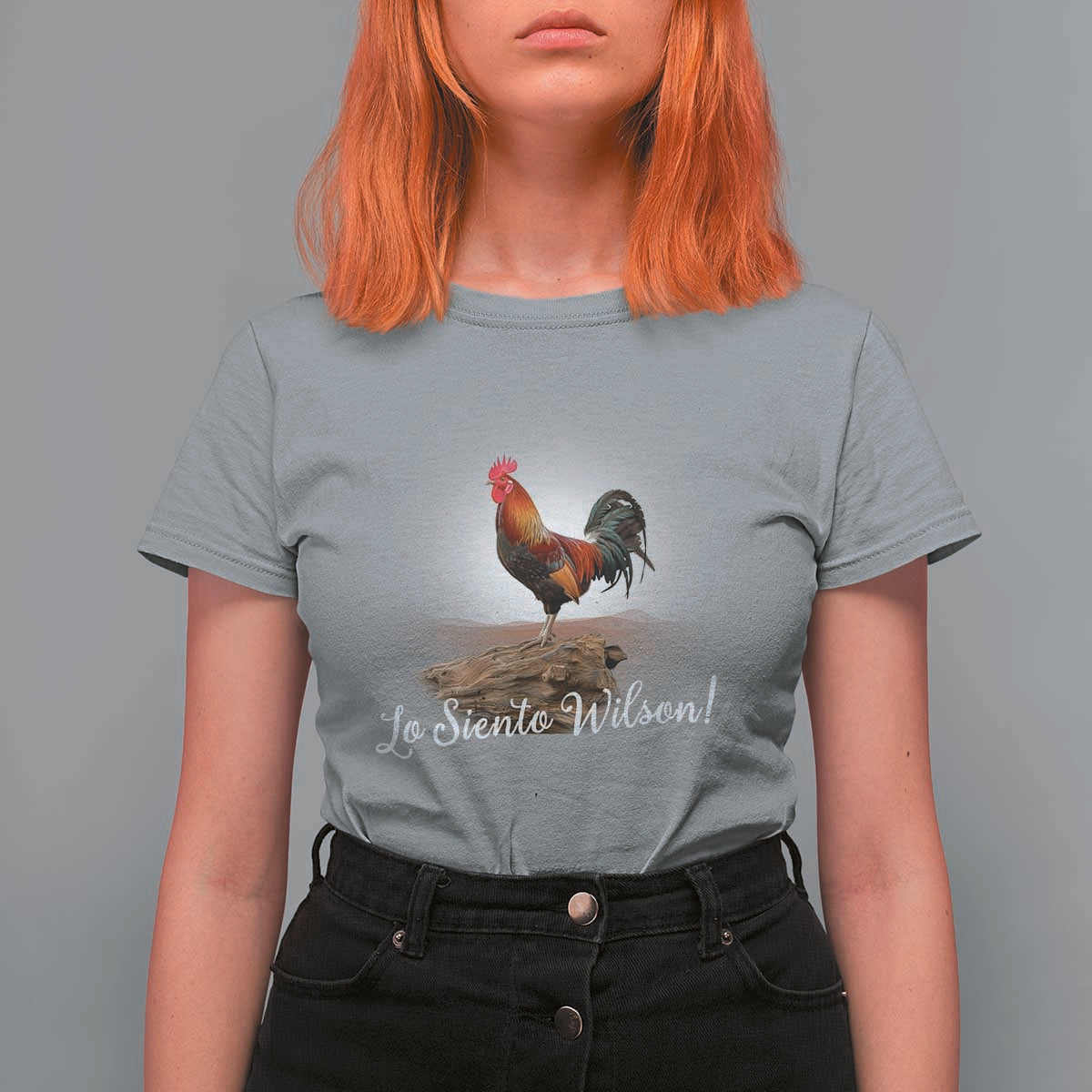 Lo Siento Wilson Funny Chicken Floating Meme T Shirt For Women Dramatic Rooster Parody Spanish Apology
