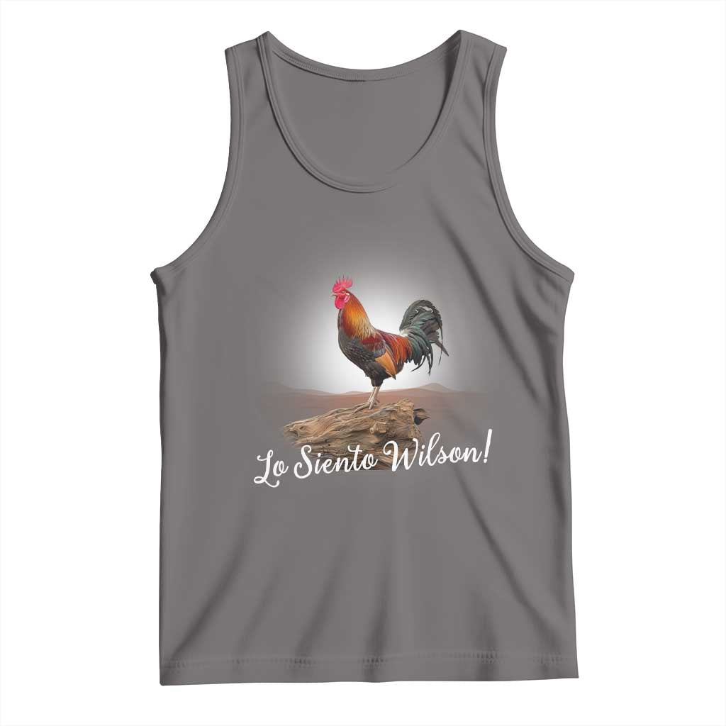 Lo Siento Wilson Funny Chicken Floating Meme Tank Top Dramatic Rooster Parody Spanish Apology