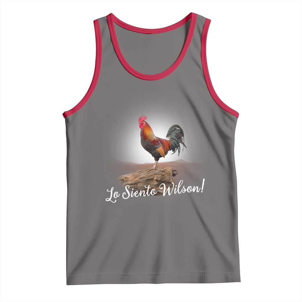 Lo Siento Wilson Funny Chicken Floating Meme Tank Top Dramatic Rooster Parody Spanish Apology