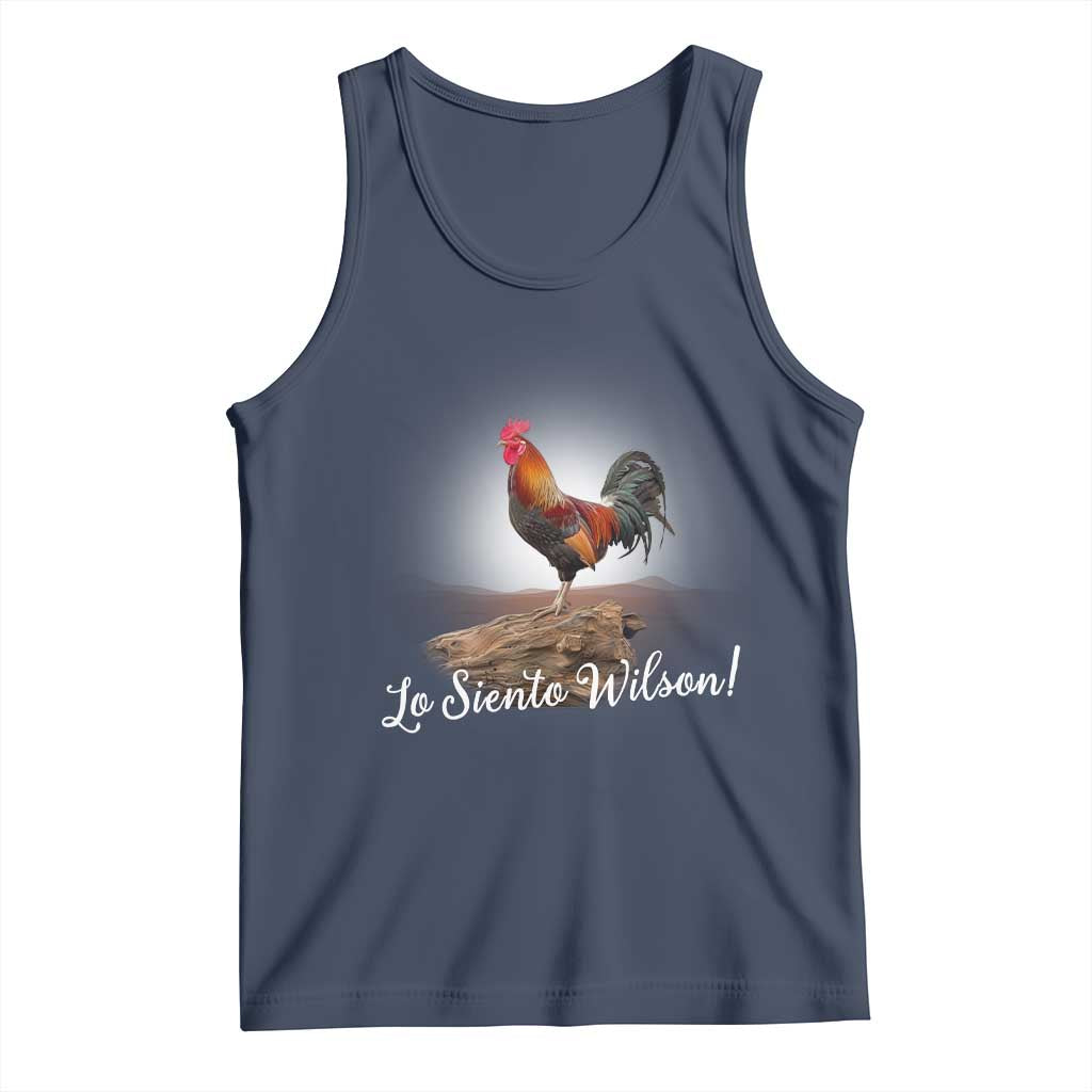 Lo Siento Wilson Funny Chicken Floating Meme Tank Top Dramatic Rooster Parody Spanish Apology