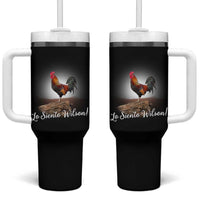 Lo Siento Wilson Funny Chicken Floating Meme Tumbler With Handle Dramatic Rooster Parody Spanish Apology