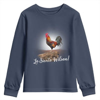 Lo Siento Wilson Funny Chicken Floating Meme Youth Sweatshirt Dramatic Rooster Parody Spanish Apology