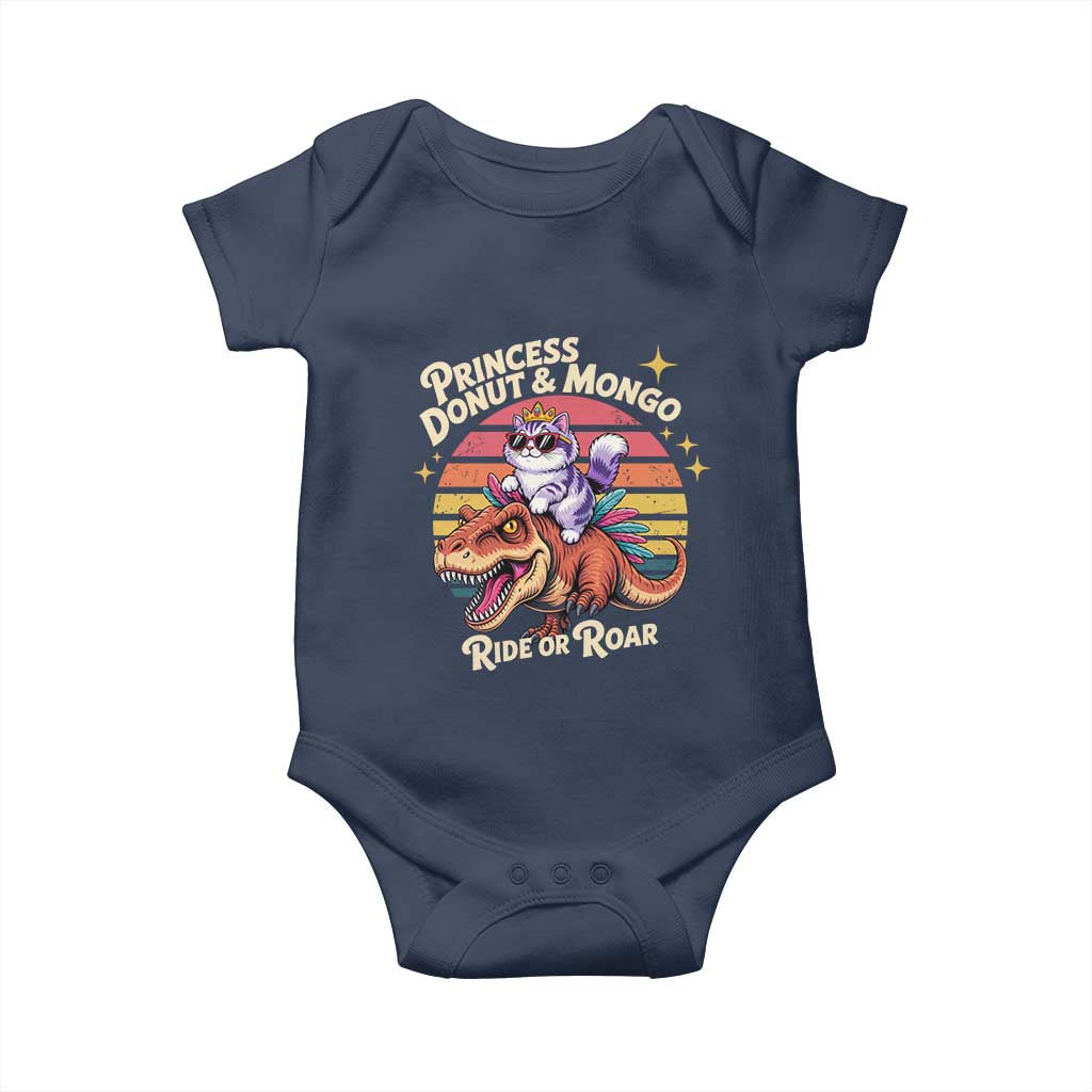 Royal Cat Princess and Raptor Ride or Roar Youth Sweatshirt Funny Cat Riding Dinosaur Retro Sunset TS02