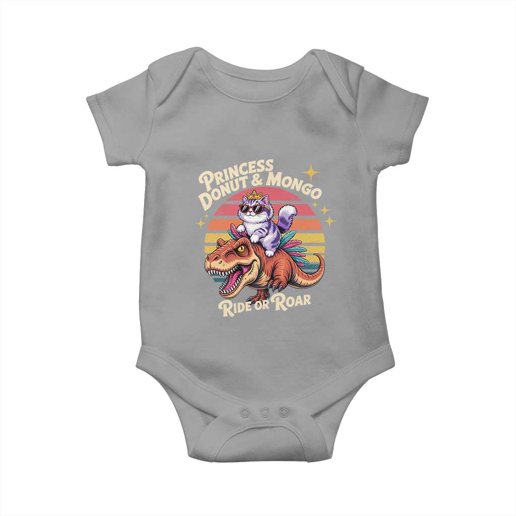 Royal Cat Princess and Raptor Ride or Roar Youth Sweatshirt Funny Cat Riding Dinosaur Retro Sunset TS02