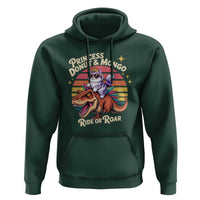 Princess Donut and Mongo Ride or Roar Hoodie Funny Cat Riding Dinosaur Retro Sunset