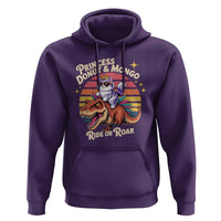 Princess Donut and Mongo Ride or Roar Hoodie Funny Cat Riding Dinosaur Retro Sunset