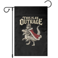This Is an Outrage Royal Cat Garden Flag Funny Princess Cat Riding Dragon Fantasy