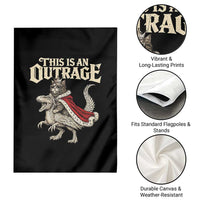 This Is an Outrage Royal Cat Garden Flag Funny Princess Cat Riding Dragon Fantasy