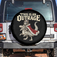 This Is an Outrage Royal Cat Spare Tire Cover Funny Princess Cat Riding Dragon Fantasy