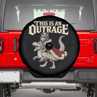 This Is an Outrage Royal Cat Spare Tire Cover Funny Princess Cat Riding Dragon Fantasy