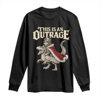 This Is an Outrage Royal Cat Long Sleeve Shirt Funny Princess Cat Riding Dragon Fantasy