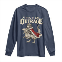 This Is an Outrage Royal Cat Long Sleeve Shirt Funny Princess Cat Riding Dragon Fantasy