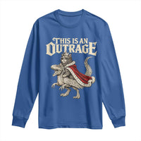 This Is an Outrage Royal Cat Long Sleeve Shirt Funny Princess Cat Riding Dragon Fantasy