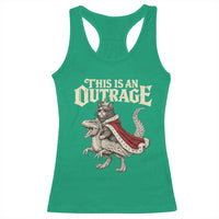 This Is an Outrage Royal Cat Racerback Tank Top Funny Princess Cat Riding Dragon Fantasy