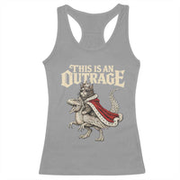 This Is an Outrage Royal Cat Racerback Tank Top Funny Princess Cat Riding Dragon Fantasy