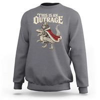 This Is an Outrage Royal Cat Sweatshirt Funny Princess Cat Riding Dragon Fantasy