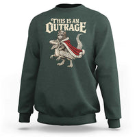 This Is an Outrage Royal Cat Sweatshirt Funny Princess Cat Riding Dragon Fantasy