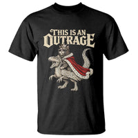 This Is an Outrage Royal Cat T Shirt Funny Princess Cat Riding Dragon Fantasy