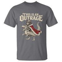 This Is an Outrage Royal Cat T Shirt Funny Princess Cat Riding Dragon Fantasy