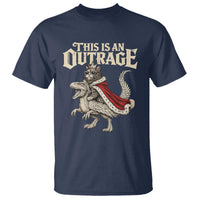 This Is an Outrage Royal Cat T Shirt Funny Princess Cat Riding Dragon Fantasy