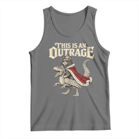 This Is an Outrage Royal Cat Tank Top Funny Princess Cat Riding Dragon Fantasy