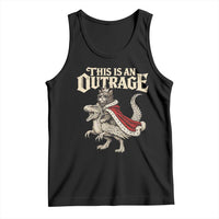 This Is an Outrage Royal Cat Tank Top Funny Princess Cat Riding Dragon Fantasy