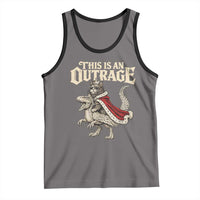 This Is an Outrage Royal Cat Tank Top Funny Princess Cat Riding Dragon Fantasy