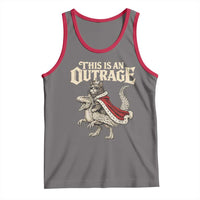 This Is an Outrage Royal Cat Tank Top Funny Princess Cat Riding Dragon Fantasy