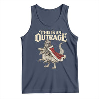 This Is an Outrage Royal Cat Tank Top Funny Princess Cat Riding Dragon Fantasy