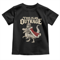 This Is an Outrage Royal Cat Toddler T Shirt Funny Princess Cat Riding Dragon Fantasy