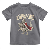 This Is an Outrage Royal Cat Toddler T Shirt Funny Princess Cat Riding Dragon Fantasy