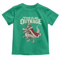 This Is an Outrage Royal Cat Toddler T Shirt Funny Princess Cat Riding Dragon Fantasy