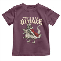 This Is an Outrage Royal Cat Toddler T Shirt Funny Princess Cat Riding Dragon Fantasy