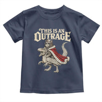 This Is an Outrage Royal Cat Toddler T Shirt Funny Princess Cat Riding Dragon Fantasy