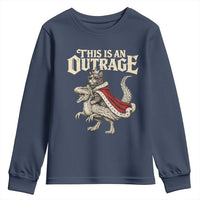 This Is an Outrage Royal Cat Youth Sweatshirt Funny Princess Cat Riding Dragon Fantasy