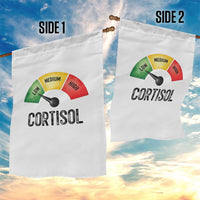 Funny Low Cortisol Stress Meter Garden Flag Low Medium High Anxiety Humor