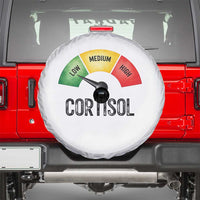 Funny Low Cortisol Stress Meter Spare Tire Cover Low Medium High Anxiety Humor
