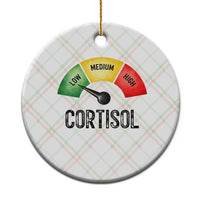 Funny Low Cortisol Stress Meter Ceramic Ornament Low Medium High Anxiety Humor