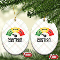 Funny Low Cortisol Stress Meter Ceramic Ornament Low Medium High Anxiety Humor