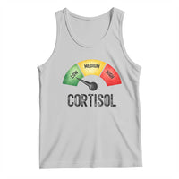 Funny Low Cortisol Stress Meter Tank Top Low Medium High Anxiety Humor
