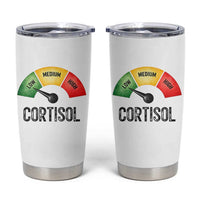 Funny Low Cortisol Stress Meter Tumbler Cup Low Medium High Anxiety Humor